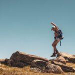 woman hiking on trail